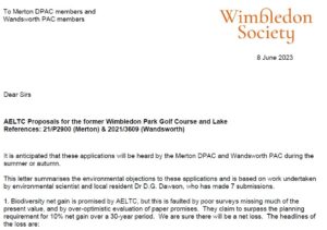 The Wimbledon Society: Environmental Concerns with the AELTC Planning Application