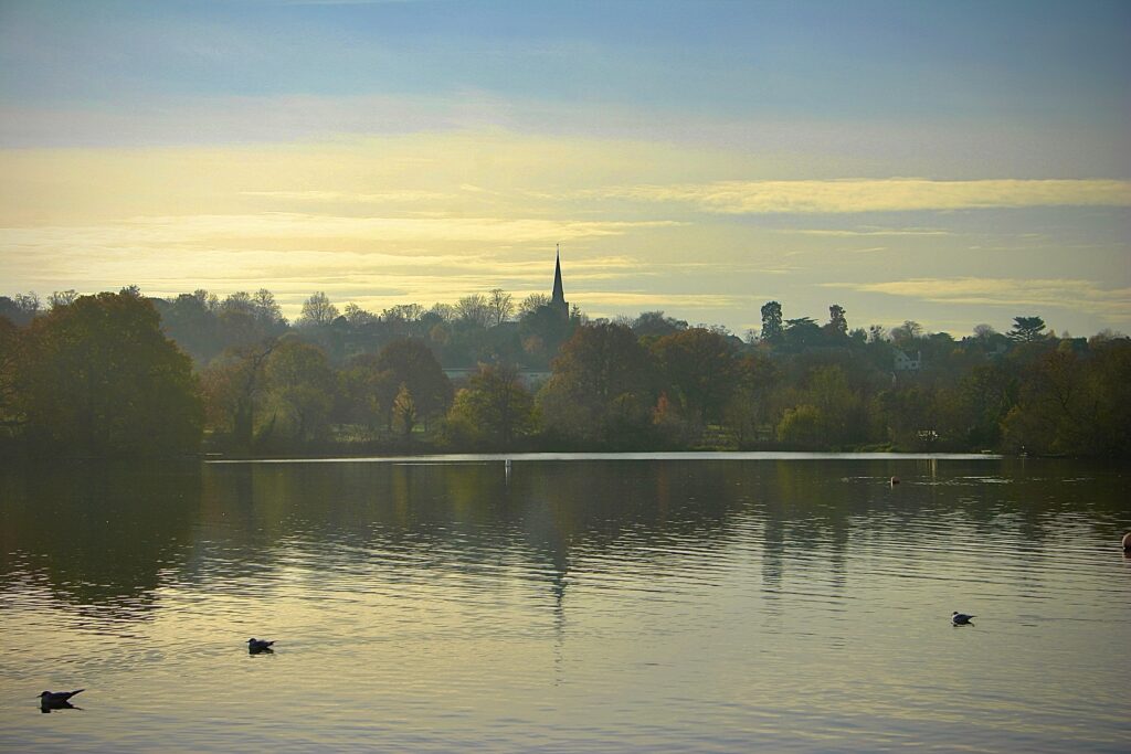 Wimbledon Park Lake Looking Towards St Mary's