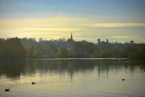 Wimbledon Park Lake Looking Towards St Mary's
