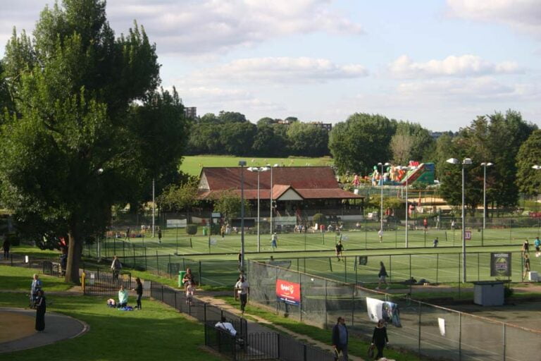 Wimbledon Park Overlooking Tennis Courts and Cafeteria